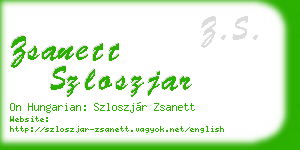 zsanett szloszjar business card