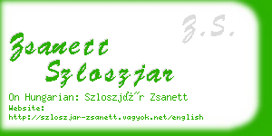 zsanett szloszjar business card